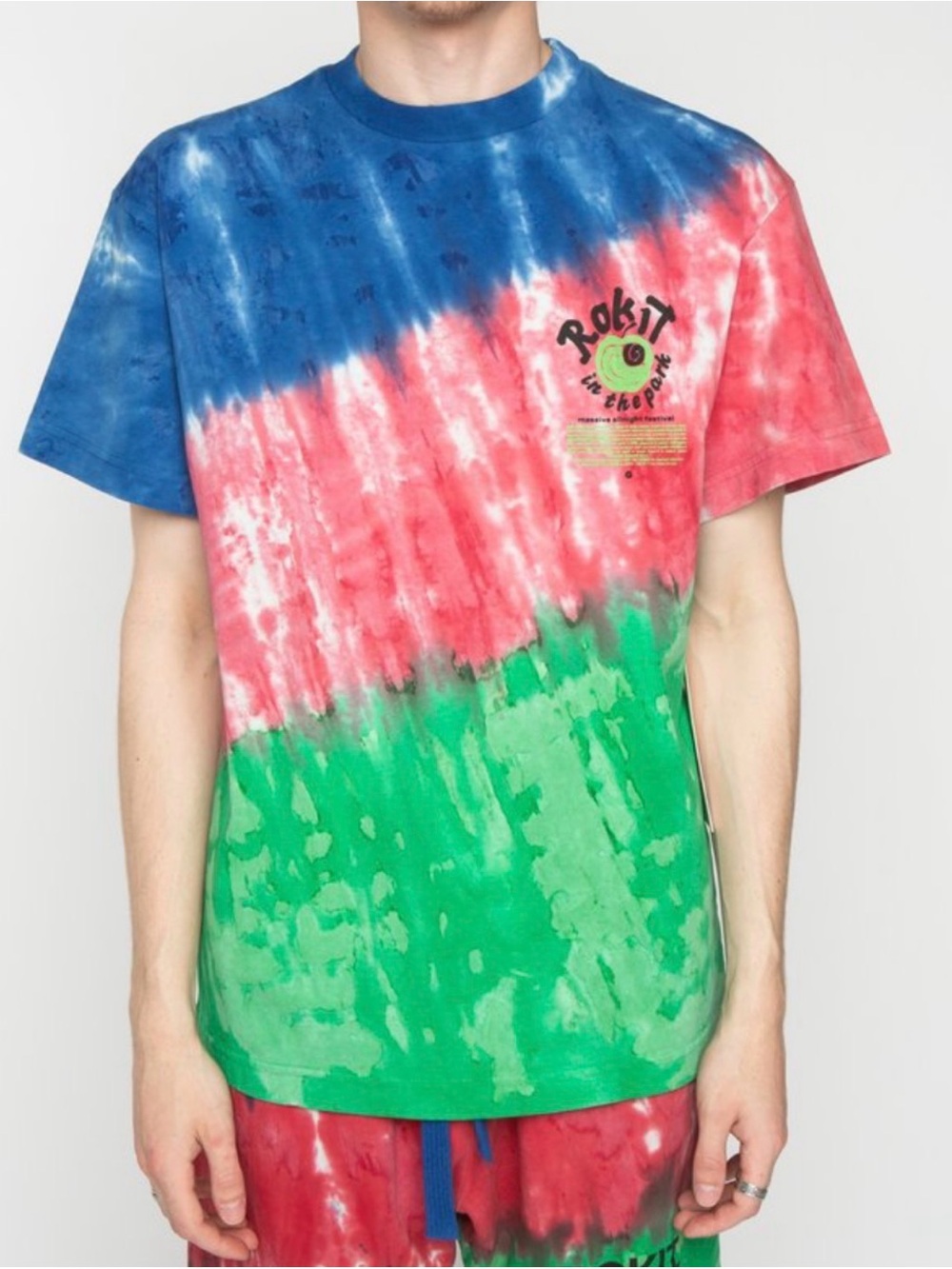 Tie-Dye Kids Tee in Blue, Pink & Green